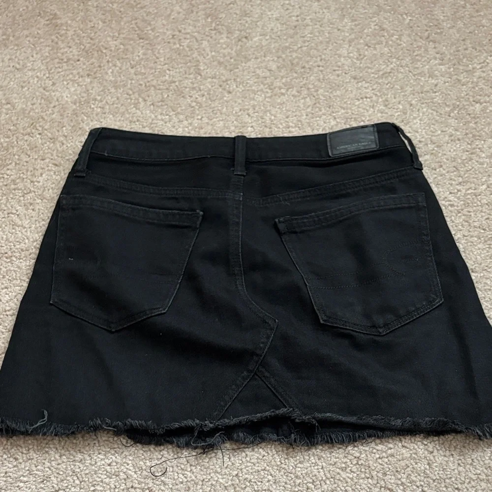 American Eagle Black Denim Mini Skirt size 0